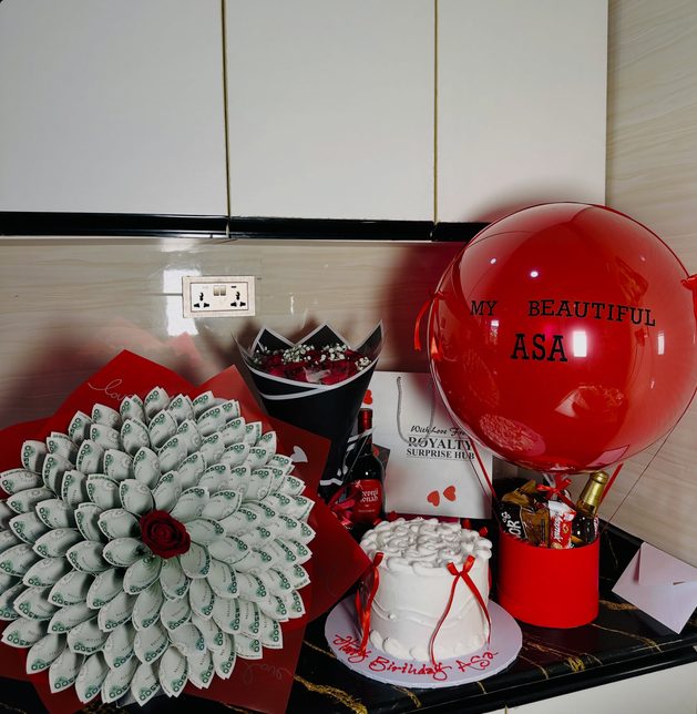 Naira cash bouquet surprise gift arrangement
